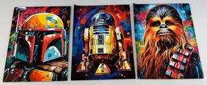 lot 119 image: Misc. 12 x 15 Colorful STAR WARS CANVAS Prints