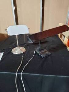 lot 108 image: Set of 2 Stylish Metal Table Lamps