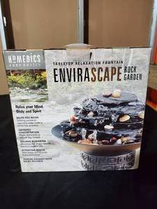 lot 107 image: Homedics Envirascape Rock Garden Tabletop Relaxation Fountain