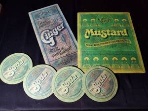 lot 142 image: Vintage Spices and Condiment Metal Advertising Signs