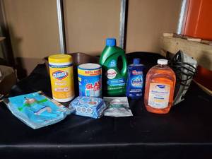 lot 195 image: Assorted Cleaning Products Lot - Clorox, Cascade, Finish & More