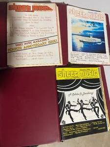 lot 24 image: Vintage Sheet Music Magazine Collection - 3 Binders, 1980s