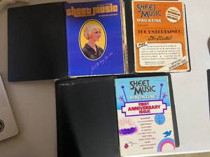 lot 27 image: Vintage Sheet Music Magazine Collection with Binders - PianoGuitar Editions