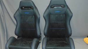 Black Leather Recaro Seats Front. Seats are new 1 Has a bad weld as seen in last photo seat still works