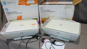 2 Pack HP DeskJet 2755e Wireless Color inkjet-printer, Print, scan, copy, Untested