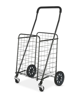 Adjustable Steel Rolling Cart Black Assembled Length 21.5 x Assembled Width 19.5 x Assembled Height 38.4