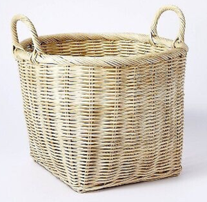 Large Rattan Basket with Handles - Threshold designed with Studio McGee 18in Wide X17in High