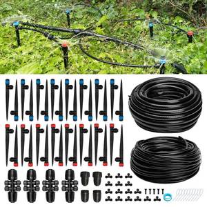 Quick-Connect 200FT Drip Irrigation System Kit, Automatic Garden Plant Watering System for Greenhouse, Yard, Lawn, with 12 inch 14 inch Irrigation Tubing Hose and Accessories
