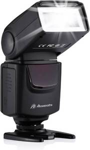 2 Pack Lot Powerextra Professional DF-400 Speedlite Camera Flash for Canon Nikon Pentax Samsung Fujifilm Olympus Panasonic Sigma Minolta Leica Ricoh DSLR Cameras and Digital Cameras with Single-Contact Hotshoe