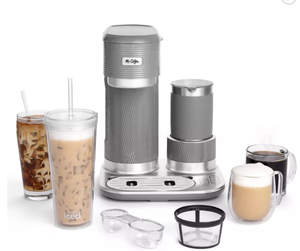 Mr. Coffee Latte Lux 4-in-1 Iced and Hot Single-Serve Coffee Maker with One-Touch Automatic Milk Frother