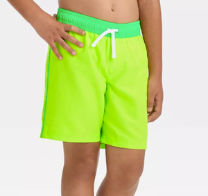 12 Pair Boys Solid Colorblock Swim Shorts - Cat & Jack Size M8