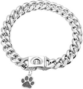 Mixed LuxLife Dog Chain Collars Stainless Small Medium Large Dogs(18) And Gold 17 Inch