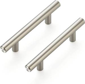 Ravinte 28  Pack 5 Cabinet Pulls Brushed Nickel Stainless Steel Kitchen Drawer Pulls Cabinet Handles 3 Hole Center