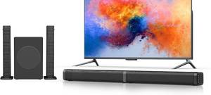 Puxinat 2 in 1 Separable Sound Bars for TV with Subwoofer, Bluetooth 5.0 Surround System for Home Theater, ARCOpticalAuxUSB TV Speaker, TrebleBass Adjust, 10 EQ Modes, Remote Included