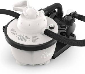 EVAJOY Sand Filter Pump, 2000GPH Swimming Pool Pump with 7-Way Valve, Dual Water Tanks, 25.9ft Power Cord for Easy Installation, Compatible with up to 8000 Gallon Above Ground Pools