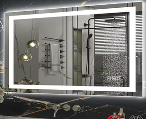 36 in. W x 24 in. H Frameless Rectangular Wall Anti-Fog LED Light Bathroom Vanity Mirror with Backlit and Front Light