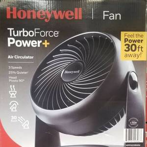 Honeywell Turbo Force Air Circulator Personal Fan, New, Black, W 8.94 x H 10.9 x L 6.3, HT900