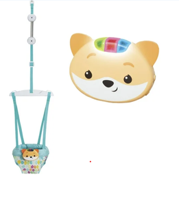 Infantino 2-in-1 Music & Lights Doorway Jumper, Fox Motion-Activated Musical Toy, Unisex 4M, Multicolor