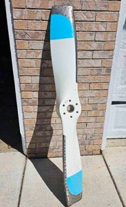 lot 2 image: Vintage Woodenand metal Edge Propeller