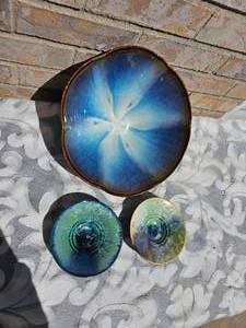 lot 22 image: Bill Cambell Pottery Collection Bottom of large Bowl Has Spidering