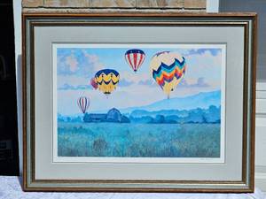 lot 31 image: Noel Daggett Lithograph - Hot Air Ballooning Signed & Numbered