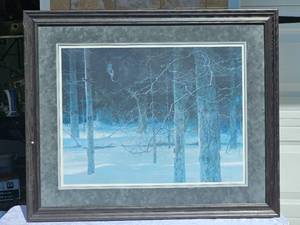 lot 33 image: Robert Bateman - Midnight - Black Wolf Singed & Numbered Print