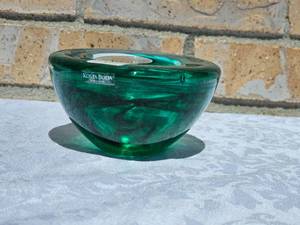 lot 8 image: Kosta Bota Anna Ehrner Emerald Glass Bowl