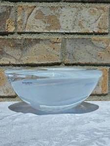 lot 9 image: Kosta Bota Anna Ehrner Pearl  Glass Bowl