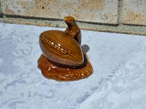 lot 6 image: Red Wing Pottery Badger Football Figure