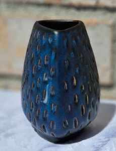 lot 40 image: Charming Dimpled Earthenware Vase