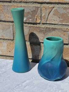 lot 42 image: Vintage Van Briggle Flower Vases