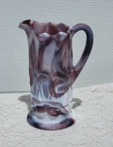 lot 100 image: Vintage Imperial Slag Glass Miniature Pitcher - Lavender