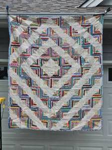 lot 54C image: Vintage Log Cabin Quilt