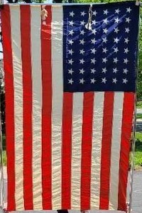 lot 128 image: 48 Star American Flag  46 x 71