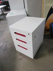 WHITE METAL, ROLLING FILE PEDESTALS