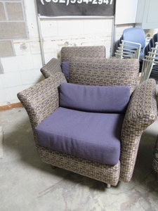 CONTEMPORARY UPHOLSTERED LOUNGE CHAIRS