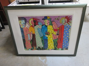 UNTITLED ART IN GREEN FRAME