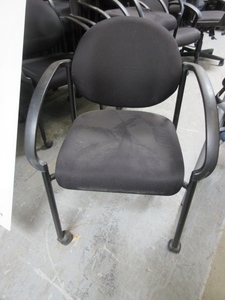 OFFICE STAR STACKING CHAIRS WITH CASTERS AND ARMS