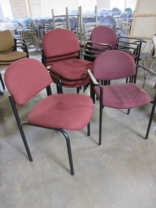 KI VERSA AND HARBOR CREATIONS UPHOLSTERED, STACKING CHAIRS