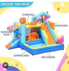lot 1 image: Dr Dolphin Bouncer Inflatable