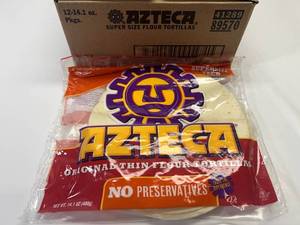 lot 66 image: 12x 14.1oz  No Preservatives Super Taco Thin Flour Tortillas
