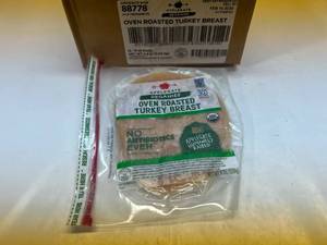 lot 81 image: D. 12x 6oz Applegate Organics Oven Roasted Turkey Breast Sell By 02142024