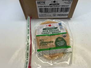 lot 82 image: D. 12x 6oz Applegate Organics Oven Roasted Turkey Breast Sell By 02142024