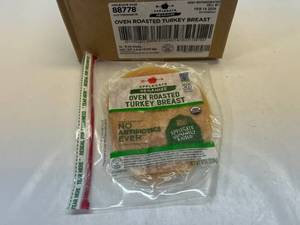 lot 83 image: D. 12x 6oz Applegate Organics Oven Roasted Turkey Breast Sell By 02142024