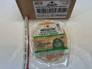 lot 86 image: D. 12x 6oz Applegate Organics Oven Roasted Turkey Breast Sell By 02142024