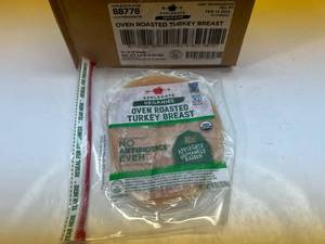lot 87 image: D. 12x 6oz Applegate Organics Oven Roasted Turkey Breast Sell By 02142024
