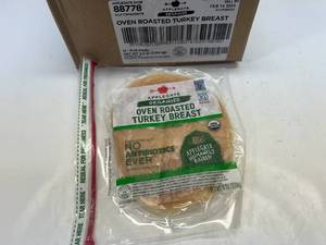 lot 90 image: D. 12x 6oz Applegate Organics Oven Roasted Turkey Breast Sell By 02142024