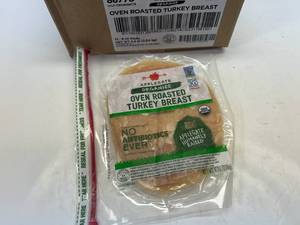 lot 91 image: D. 12x 6oz Applegate Organics Oven Roasted Turkey Breast Sell By 02142024