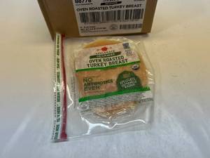 lot 92 image: D. 12x 6oz Applegate Organics Oven Roasted Turkey Breast Sell By 02142024