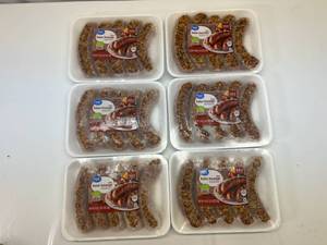 lot 95 image: A. 6x 1lb 3oz Great Value Hot Italian Sausage
